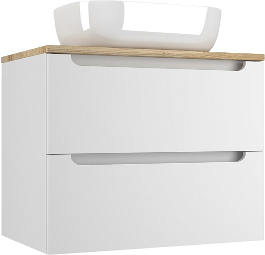 Style Line Тумба с раковиной Бали 70 подвесная белый софт – фото-1